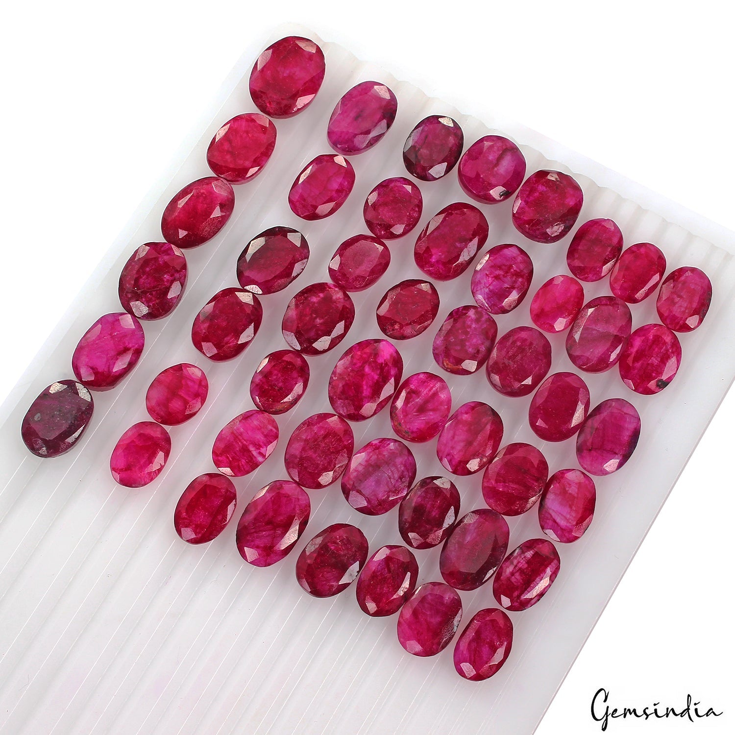 500 Ct Natural Red Pink Beryl Oval Cut Faceted Loose Wholesale Gemstone Lot 50Pc