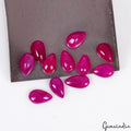 Pear Cabochon Madagascar Pink Red Ruby Gemstones 16.15 Ct Natural Certified Lot