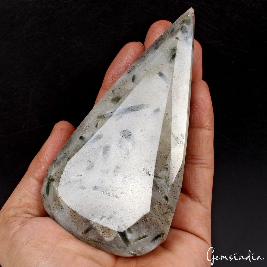 2020 Cts Natural Rutilated Quartz Pear Cut Loose Untreated Madagascar Gemstone