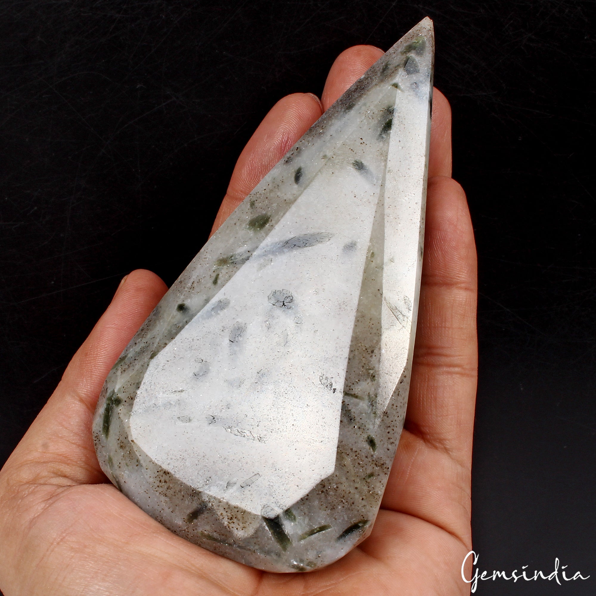 2020 Cts Natural Rutilated Quartz Pear Cut Loose Untreated Madagascar Gemstone