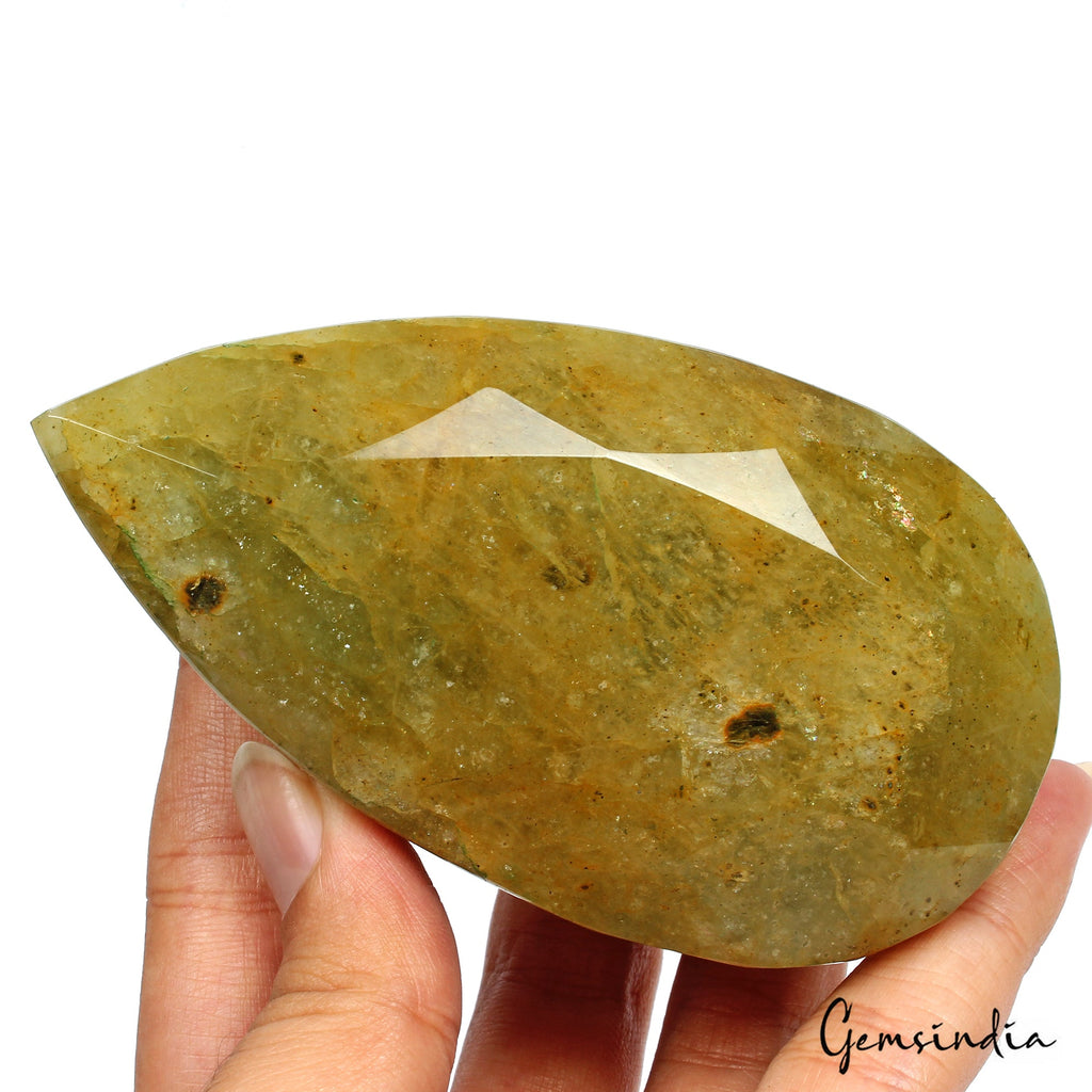 1430 Cts Natural Untreated Yellow Beryl Pear Faceted Earth Mined Huge Loose Gem