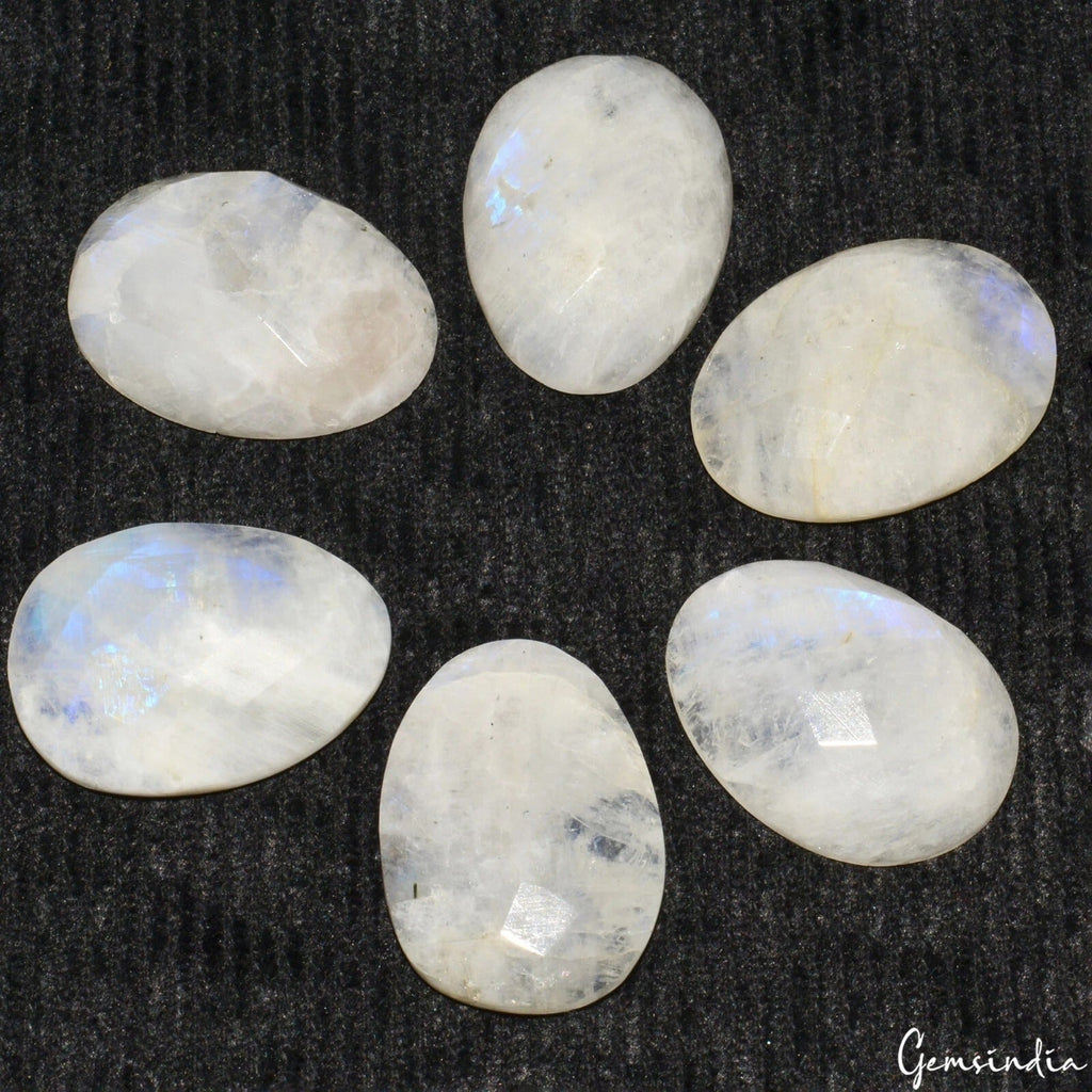 136.50 Cts/6 Pcs Natural Untreated Moonstone Fancy Calibrated 25x8mm Loose Gems