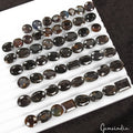 420 Ct/57 Pcs Natural Untreated Black Sapphire Mix Cut Loose Gem Lot For Jewelr