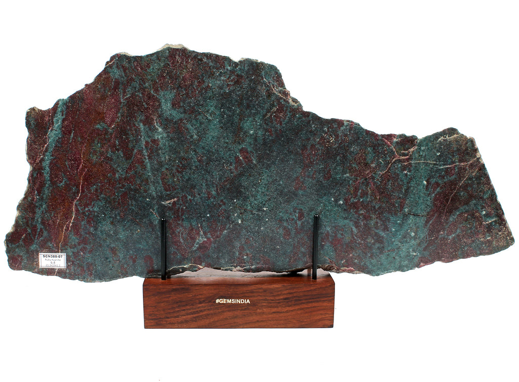 Ruby Kyanite Rough Specimen, Untreated, Red Green Blue Mix — 21.3x10x1.2 Inch, 6.4 Kg (32000 Ct), Madagascar