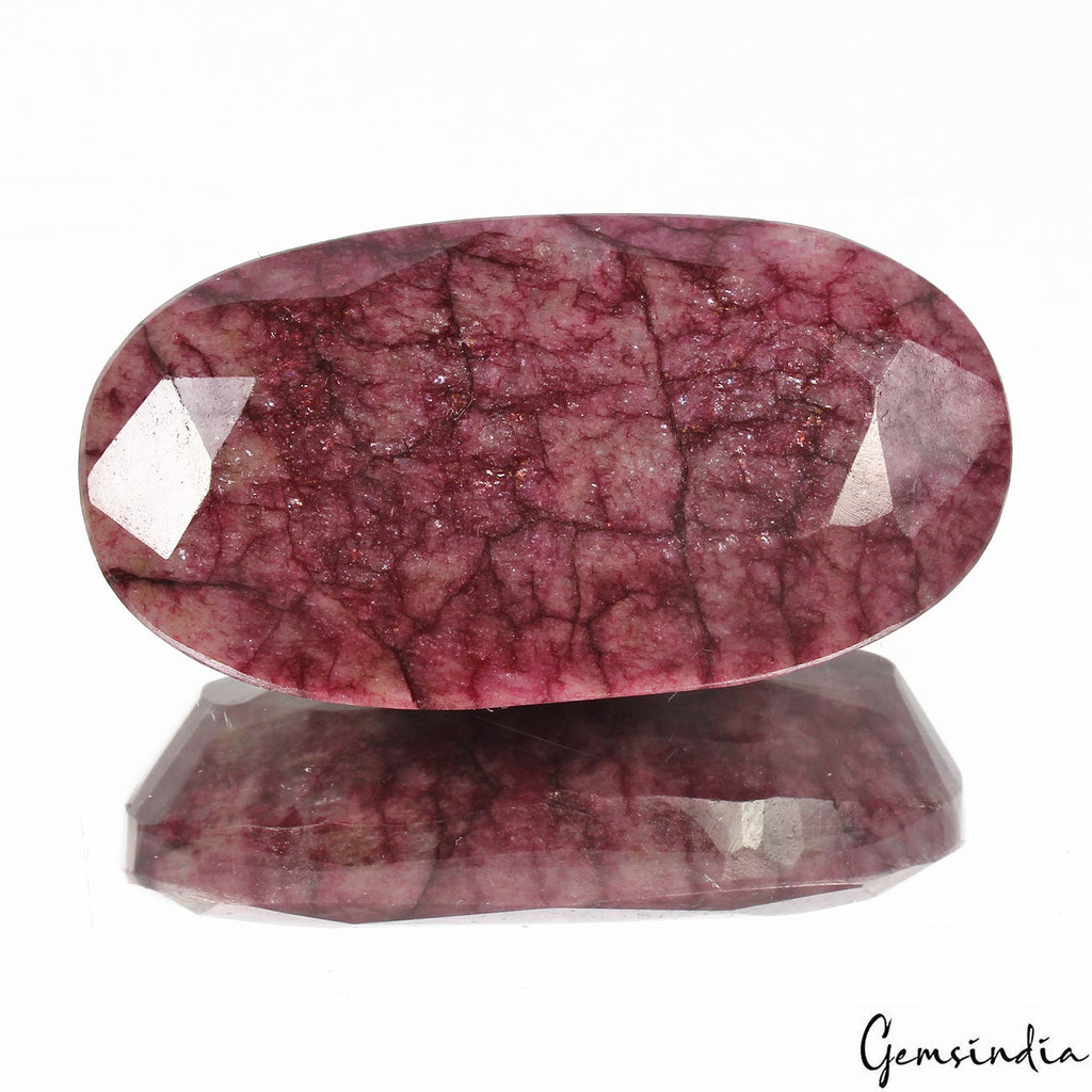 220 Ct Natural Pink Red USA Beryl Bixbite Oval Faceted Cut Earth Mined Loose Gem