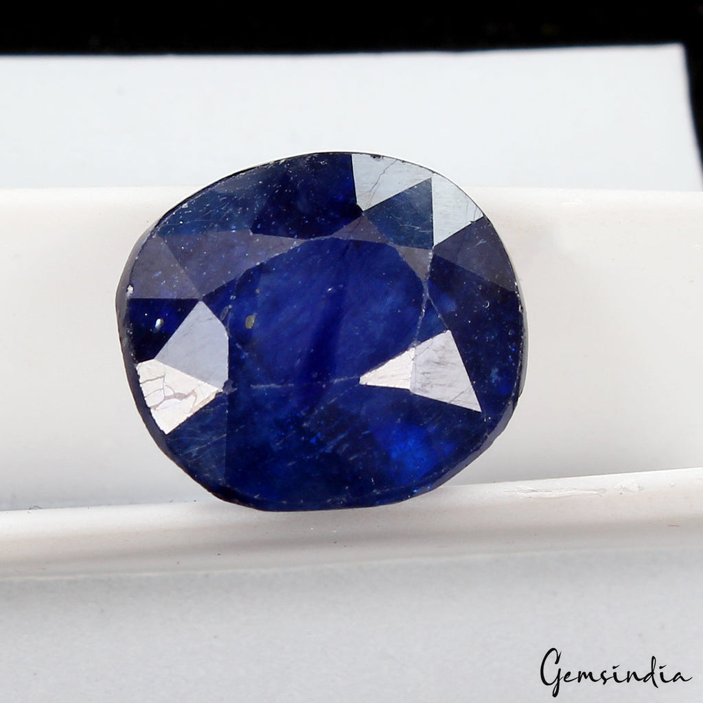 7.50 Cts Natural Ceylon Royal Blue Sapphire Cushion Cut Precious Gem For Ring
