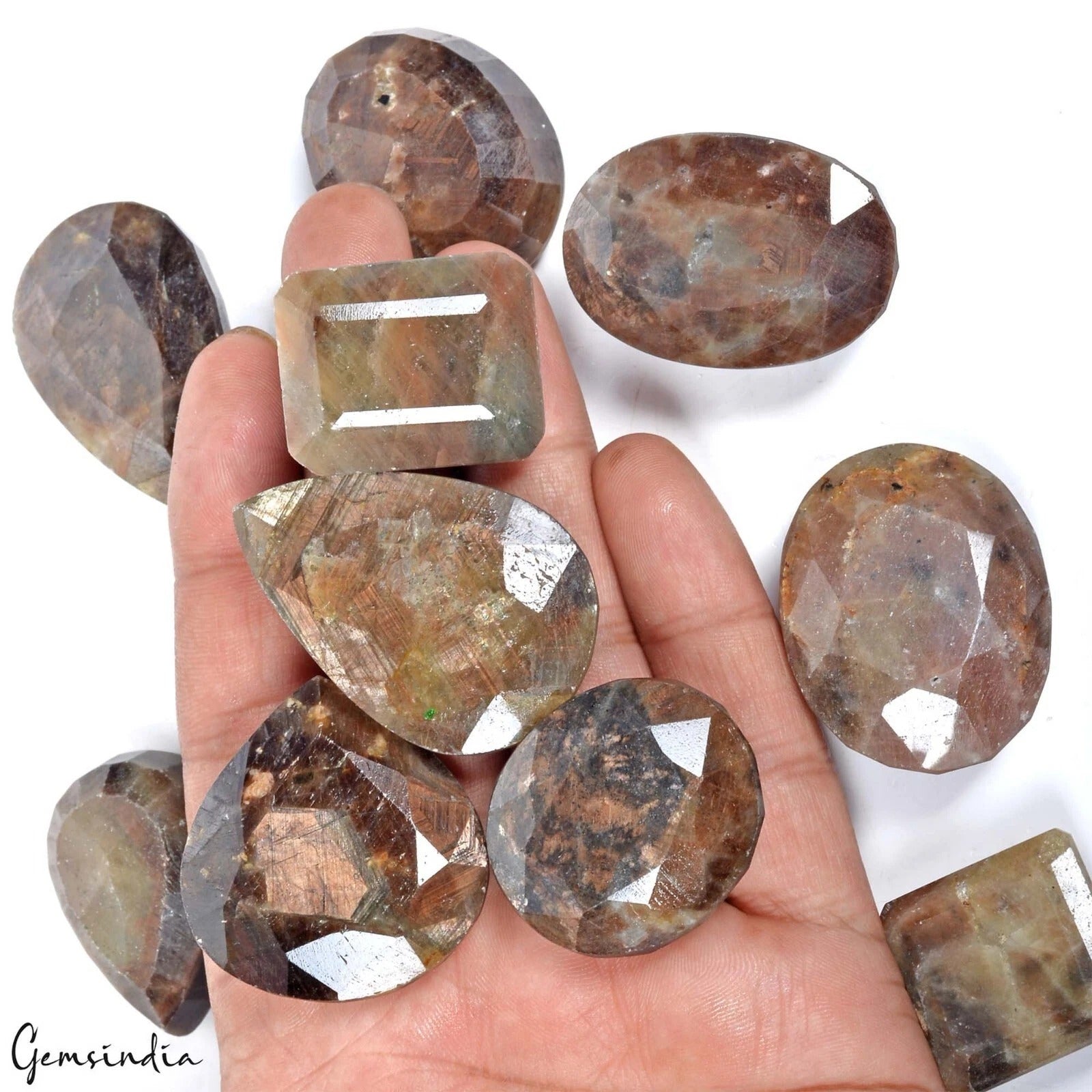 Sapphire Lot, Loose Gemstone, Untreated, Brown — 10 Pieces, 24mm to 44mm, 1700 Ct, Madagascar