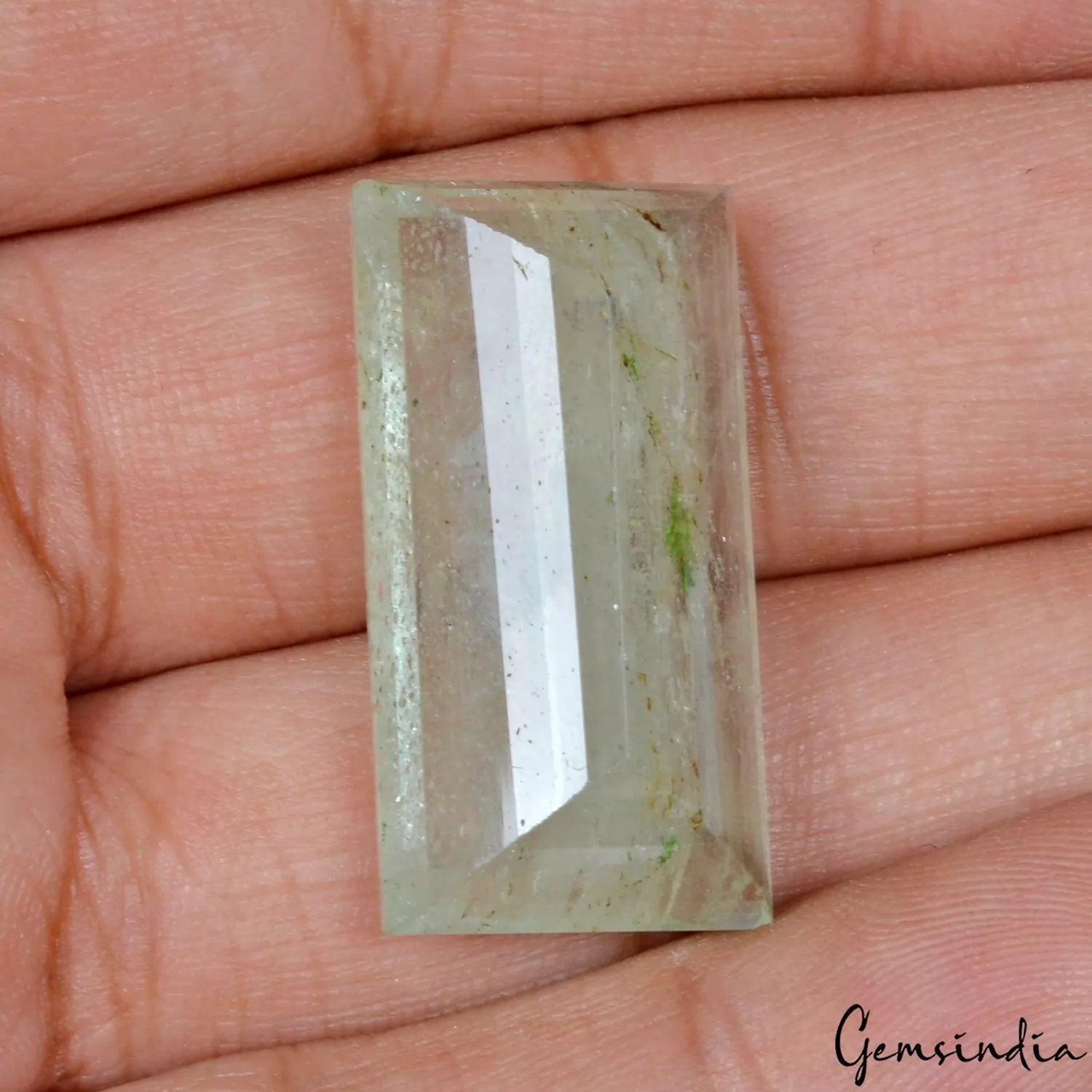 43 Cts Natural Green Aquamarine From Brazil Baguette Cut Untreated Huge Gemstone