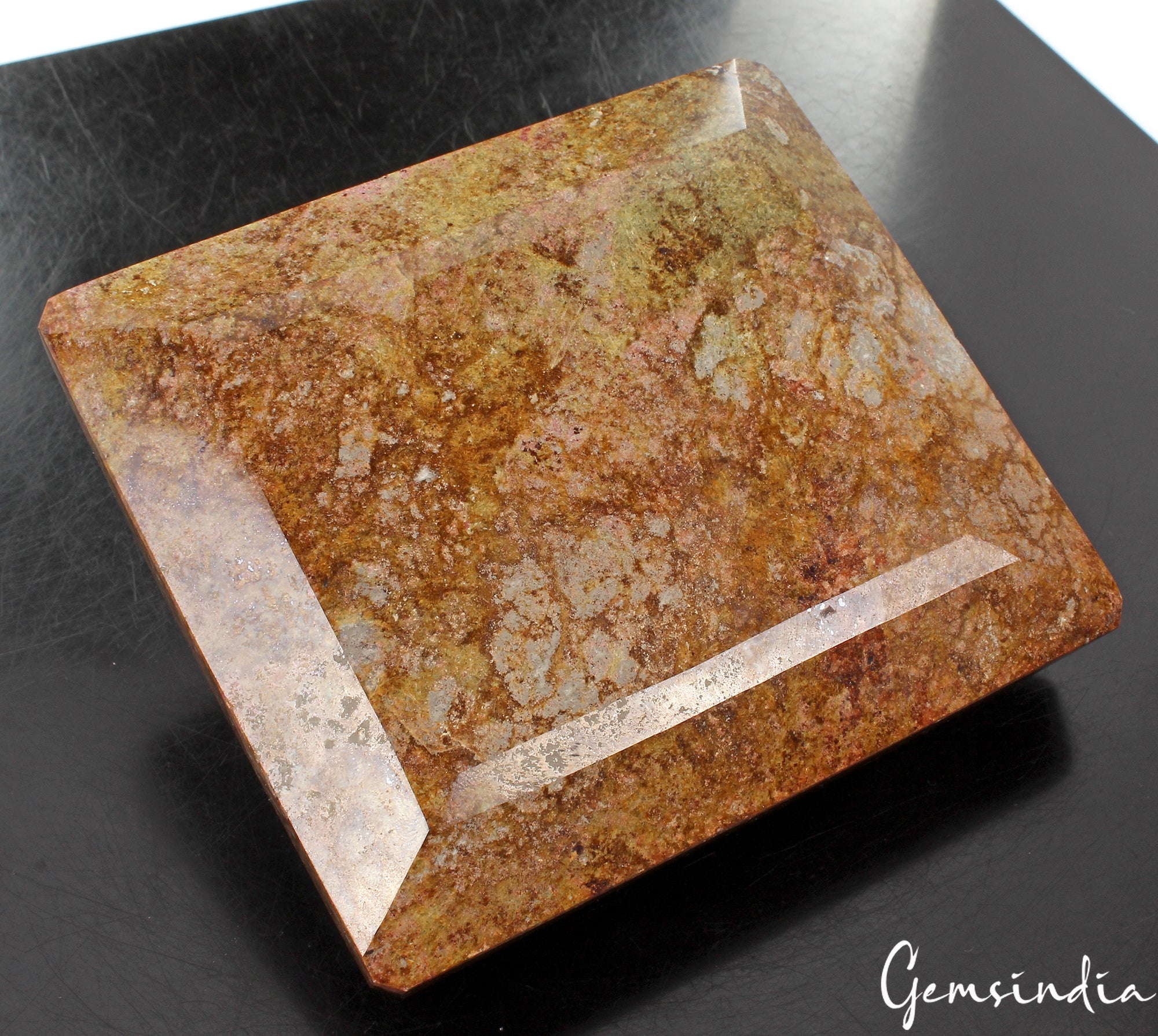 Large 1320 Gram Natural Earth Mined Ruby Octagon Cut Faceted Huge Size Gemstone