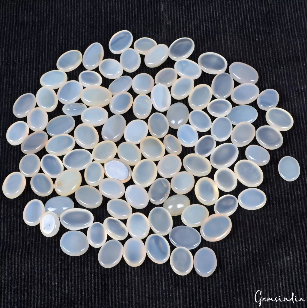 1000 Cts/96 Pcs Natural Silky Moonstone Oval Cabochon Loose Wholesale Gemstones