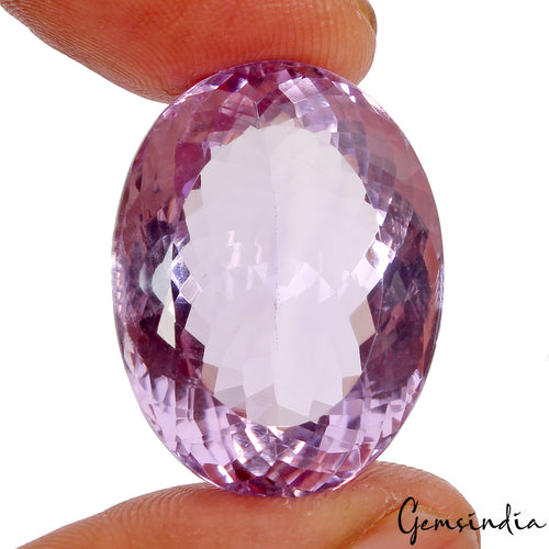 Amethyst Loose Gemstone, Untreated, Purple — 26x19x13 mm, 43.50 Ct, Brazil