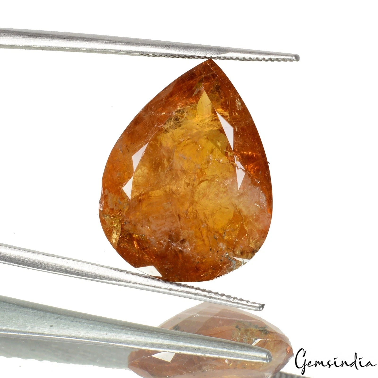 17.10 Cts Natural Untreated Honey Brown Sphalerite Pear Cut Loose Precious Gem