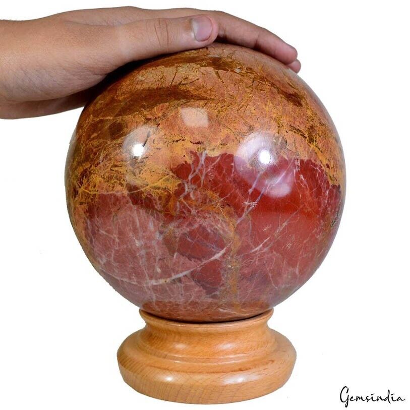 Red Jasper Sphere — 6.2 Inch in diameter, 4.984 Kg (24920 Ct), Madagascar