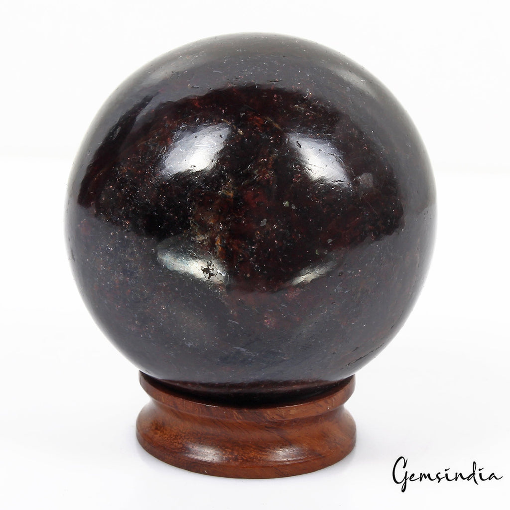 2360 Ct Natural Untreated Dark Brown Garnet Huge Gem Sphere Crystal Healing 2.3"
