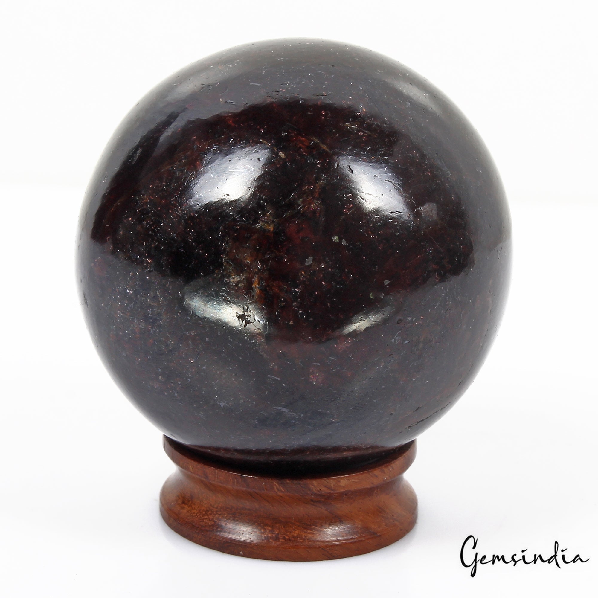 2360 Ct Natural Untreated Dark Brown Garnet Huge Gem Sphere Crystal Healing 2.3"
