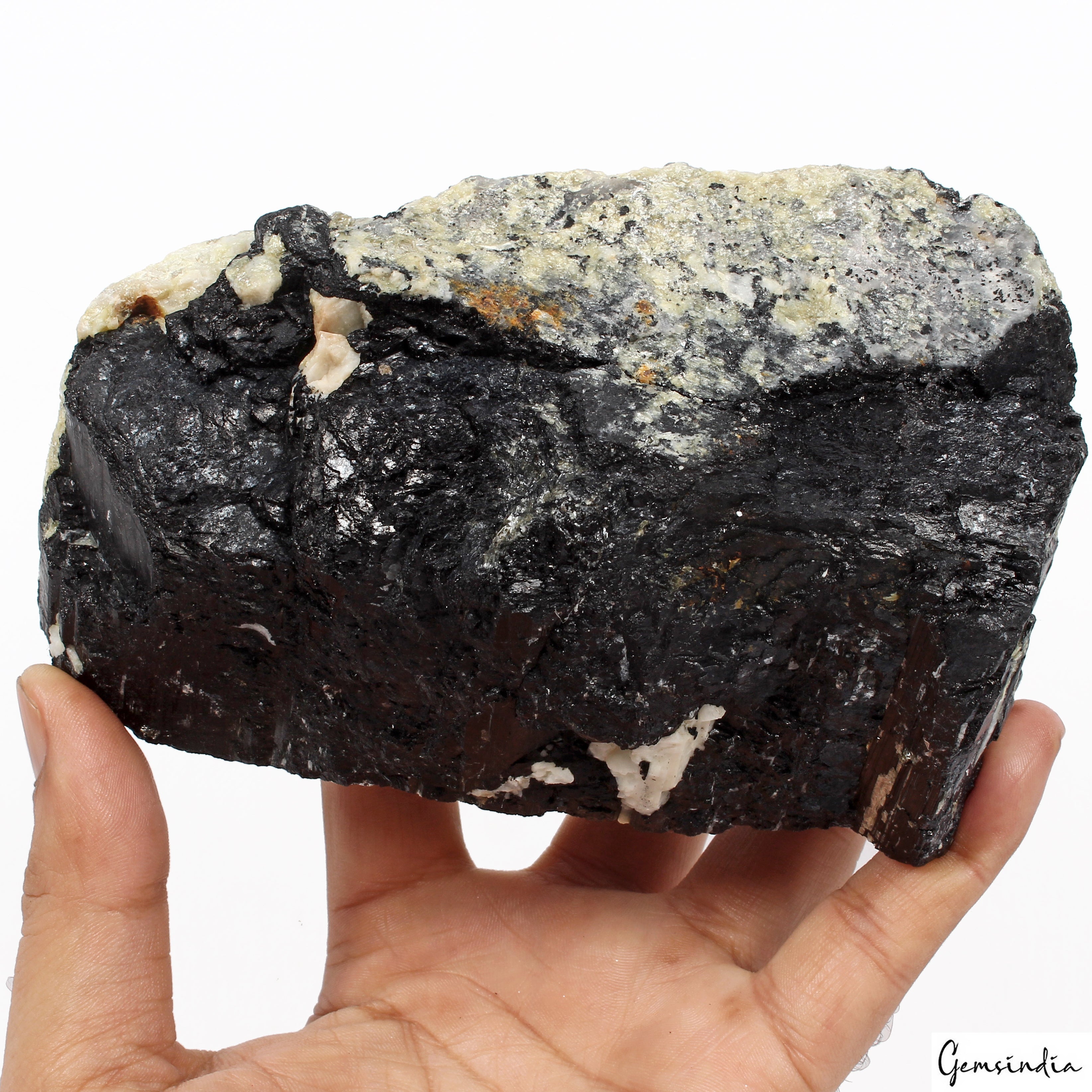 Massive Black Tourmaline w/Feldspar Erongo Mountain Namibia Specimen Rough 1.6Kg