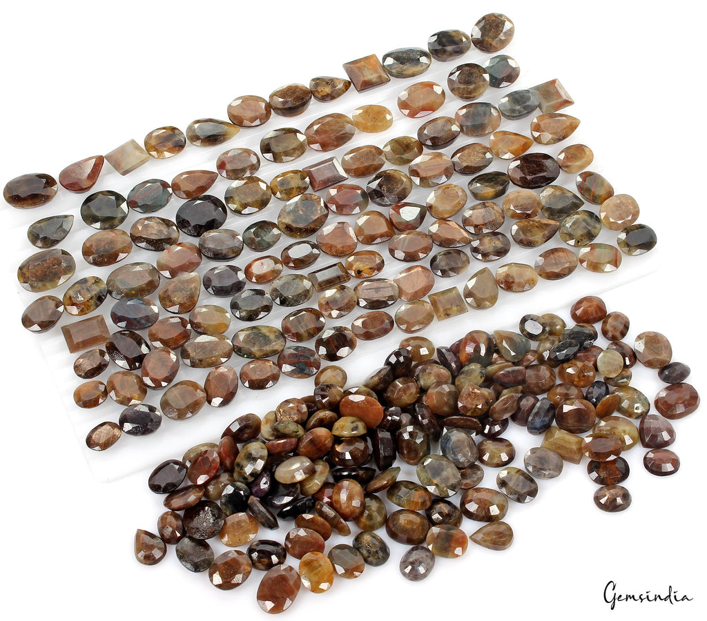 2500 Ct/240 Pc Natural Untreated Multi Color Sapphire Mix Cut 9-20mm Loose Gems