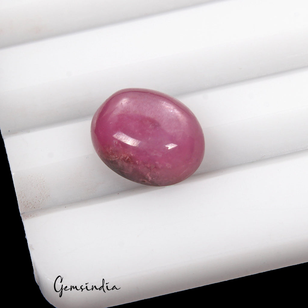 Certified 4.90 Ct Natural Pink Star Ruby Oval Cab Precious Loose Gem For Ring-RH