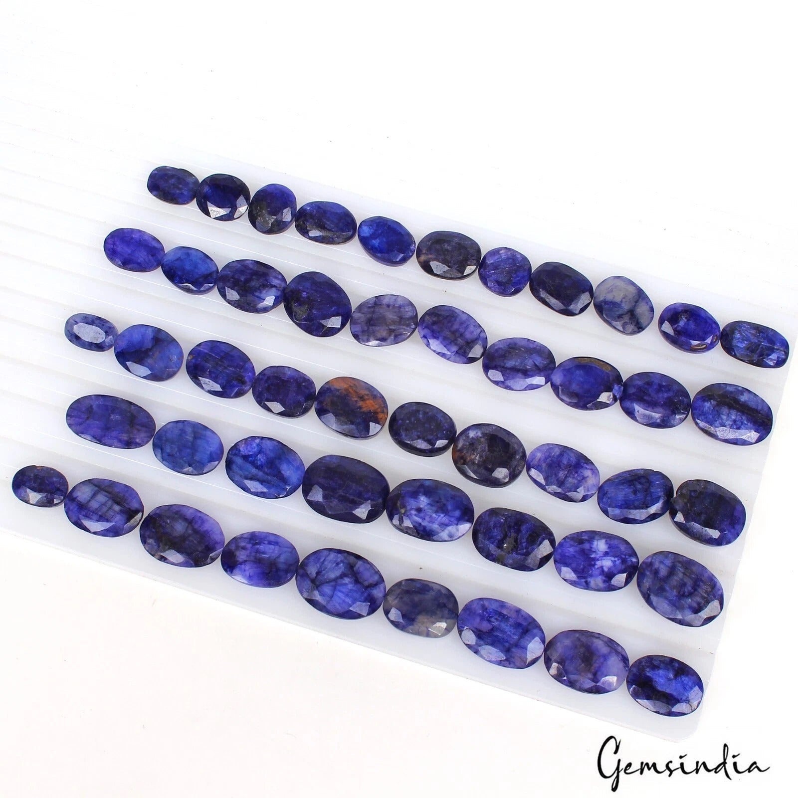 440 Ct/48 Pcs Natural Blue Beryl Oval Faceted Cut Loose 12mm-19mm Gemstones Lot
