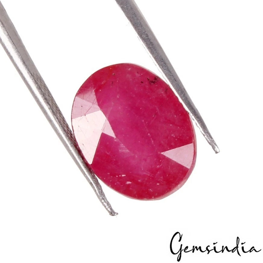 Ruby Loose Gemstone, Heated, Red — 13x10x6mm, 9.60 Ct, Mozambique