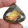 156 Ct Natural Untreated Golden Blue Shine Labradorite Pear Cab Gem For pendant