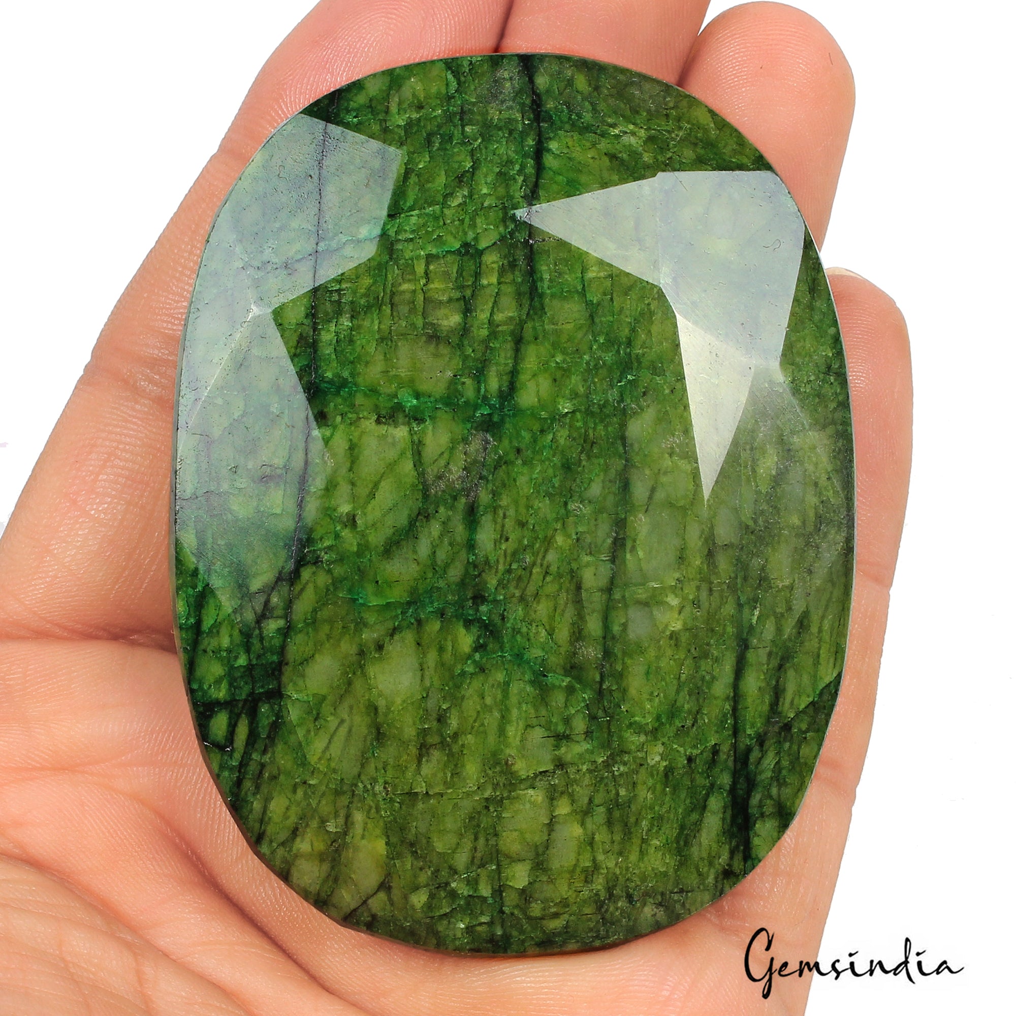 740 Ct Natural Green Brazilian Emerald Oval Cut Faceted Earth Mined Huge Gems