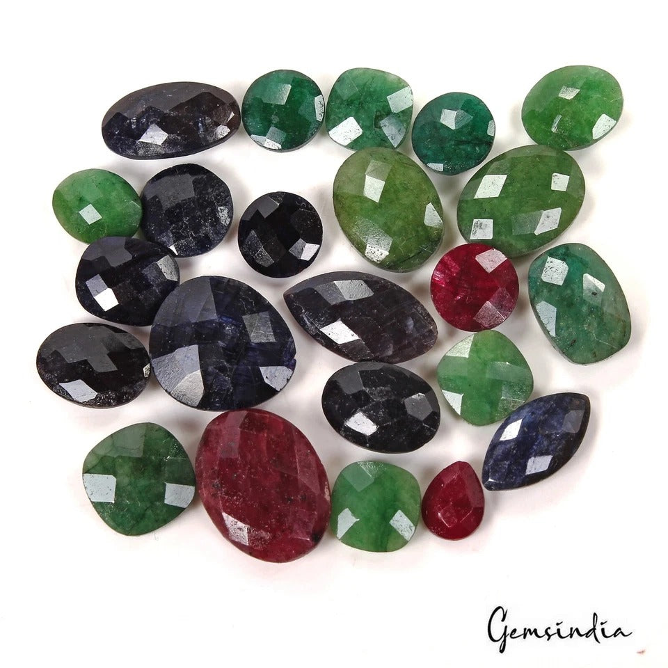 Ruby Lot, Loose Gemstone, Color Enhanced — 23 Pieces, 9mm to 18mm, 136.00 Ct