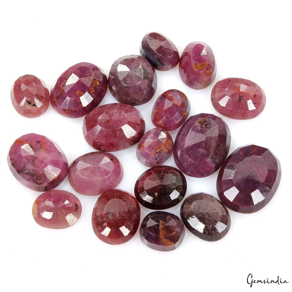 Natural Untreated Red Ruby Certified Lot 179 Ct Oval Cut Loose Gems For Jewelry