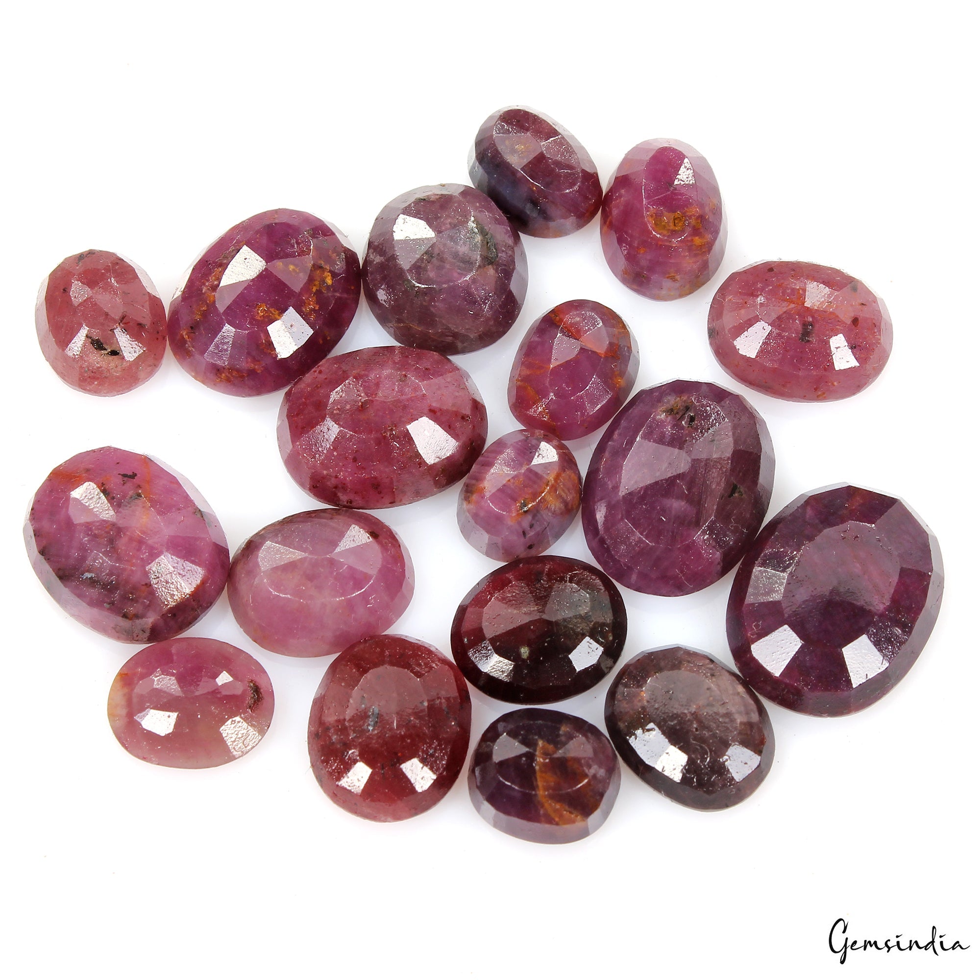 Natural Untreated Red Ruby Certified Lot 179 Ct Oval Cut Loose Gems For Jewelry
