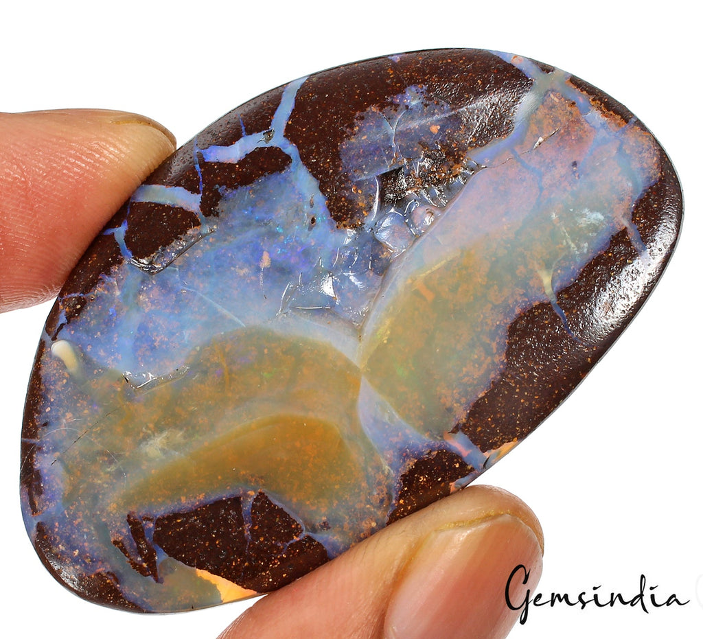 113.80 Ct Natural Boulder Opal Freeform Cab Huge Gemstone From Winton Queensland