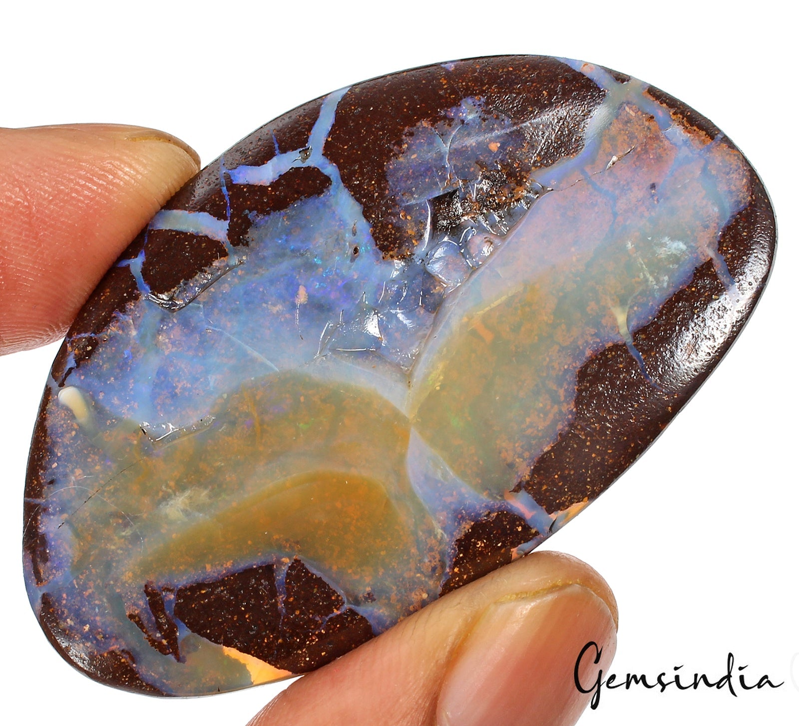 113.80 Ct Natural Boulder Opal Freeform Cab Huge Gemstone From Winton Queensland