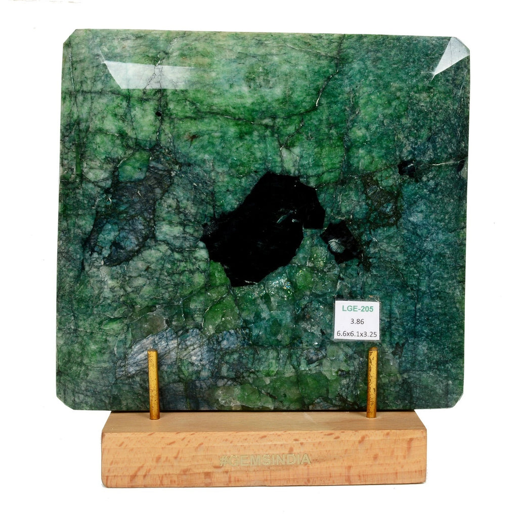 Emerald Loose Gemstone, Color Enhanced, Green — 6.6x6.1x3.25 Inch, 19300 Ct (3.86 Kg), Brazil