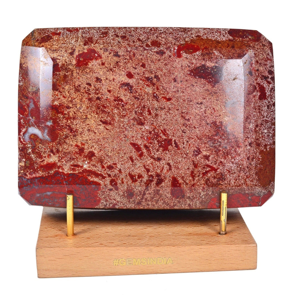 RARE Almost 3 Kilo Natural HUGE Red Jasper Octagon Cut Museum Grade Gemstone