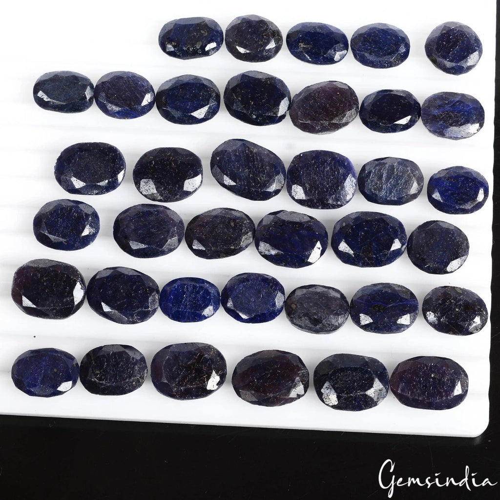 680 Cts Natural Blue Sapphire Oval Cut Loose 14-19mm Madagascar Gemstones/ 37 Pc