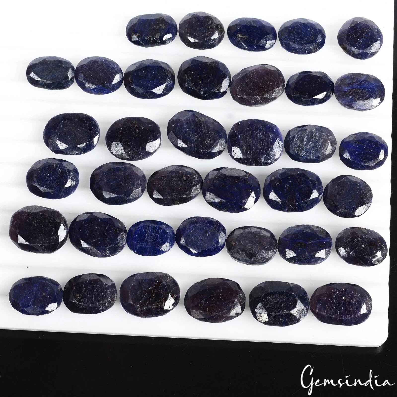 680 Cts Natural Blue Sapphire Oval Cut Loose 14-19mm Madagascar Gemstones/ 37 Pc