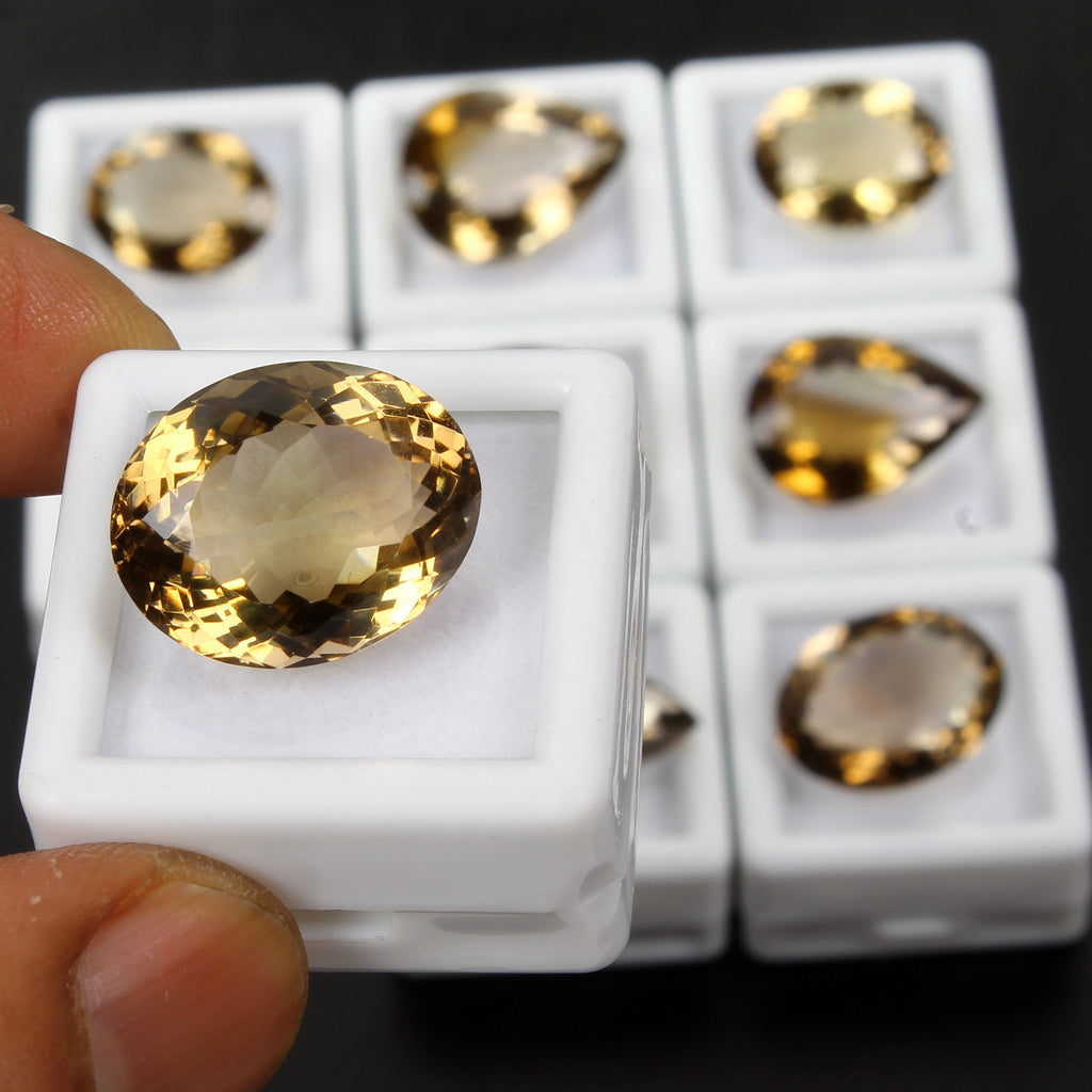 146.75 Cts Natural Golden Honey Citrine Mix Cut Loose Unheated Gemstones ~9 Pcs