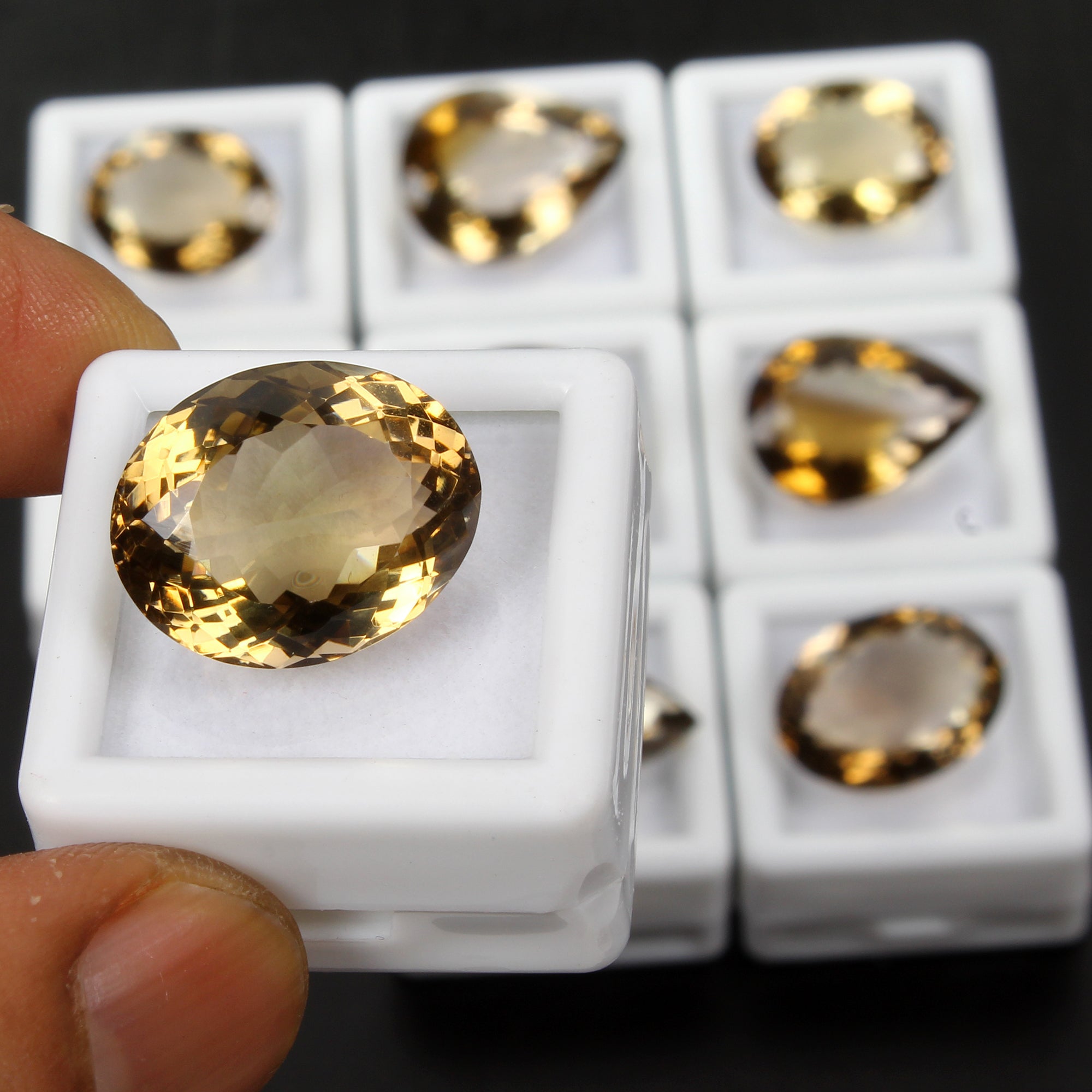 146.75 Cts Natural Golden Honey Citrine Mix Cut Loose Unheated Gemstones ~9 Pcs