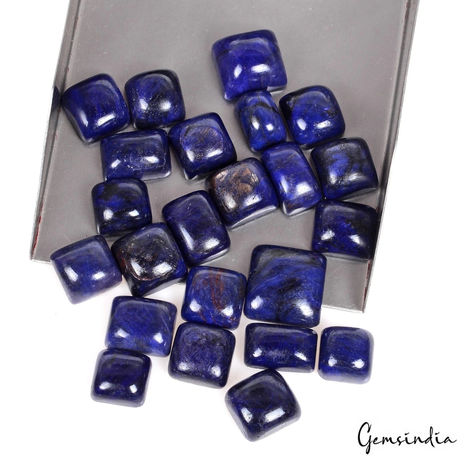 Natural Royal Blue Sapphire 23 Pcs/350 Ct Cushion Cab Certified Loose Gemstones