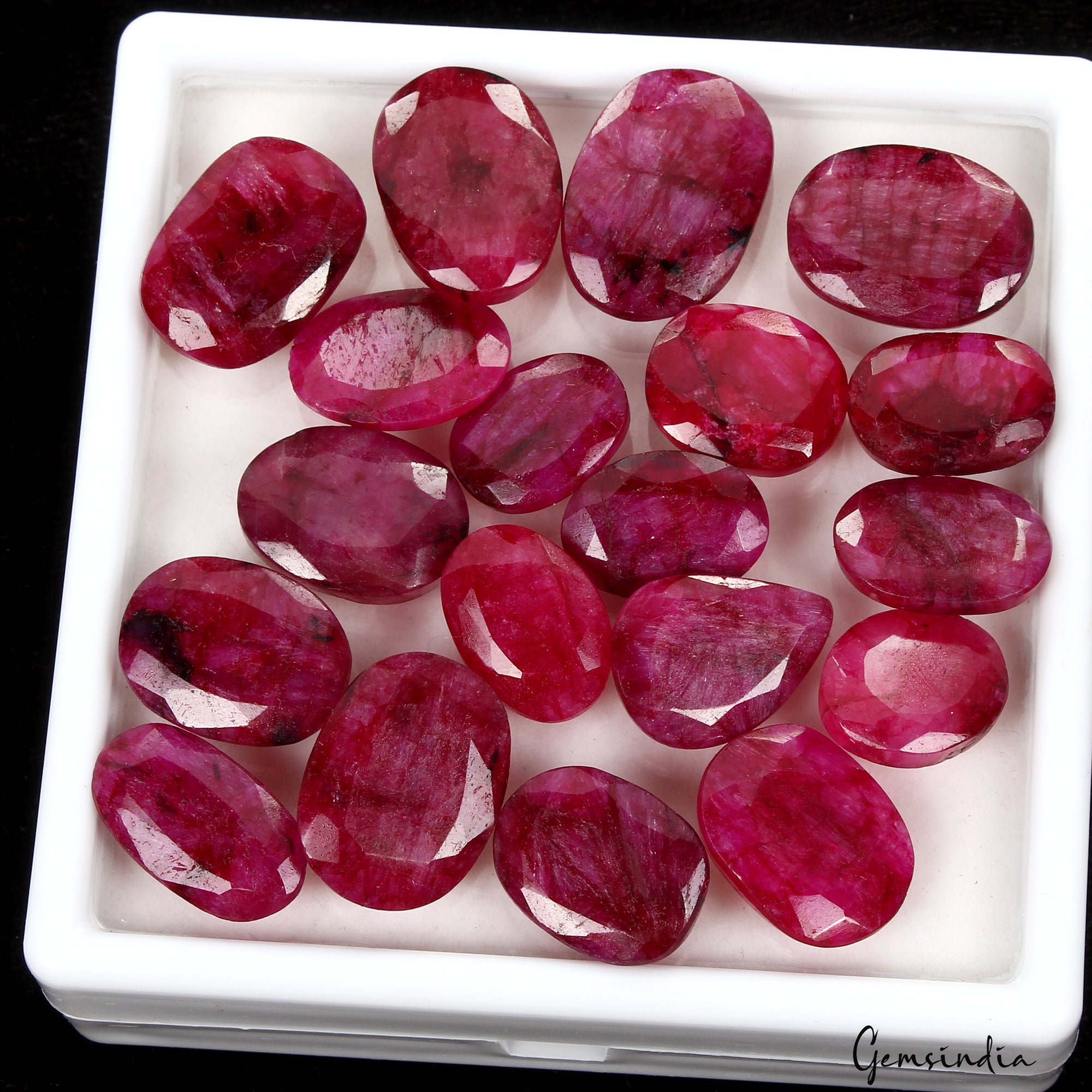 340 Ct Natural Red Pink Beryl Mix Faceted Loose Wholesale Gemstone Lot 19 Pcs