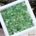 2.5-4mm 156 Pcs Natural Colombian Green Emerald Round Loose Certified Gemstone