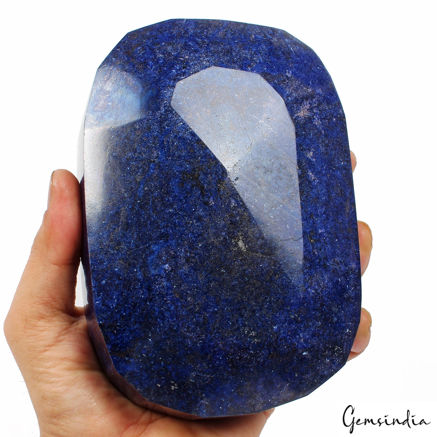 2.7 kg Large Natural Blue Sapphire Oval Cut Huge Polished Decorative Specimen