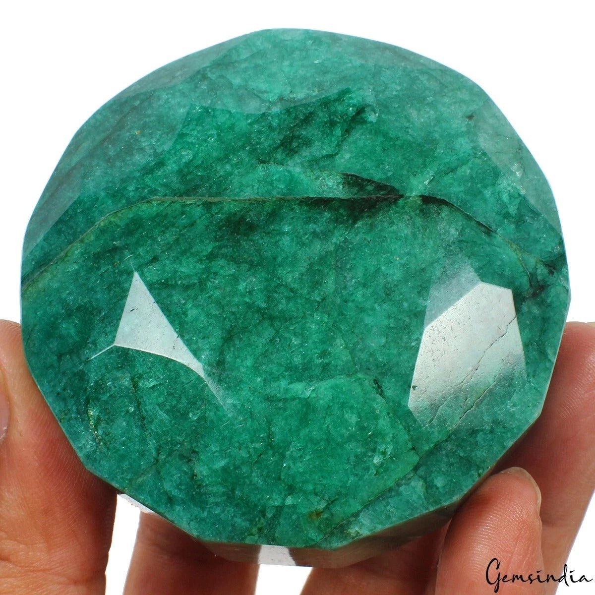 Emerald Loose Gemstone, Blue — 71x71x45mm, 1850 Ct, Zambia