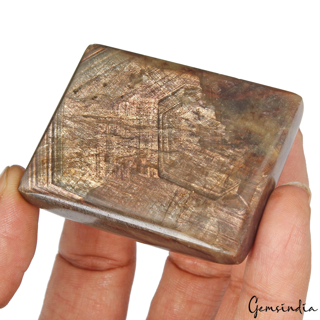 Huge 760 Ct Natural Brown Sapphire Untreated Loose Rectangular Cabochon Gemstone