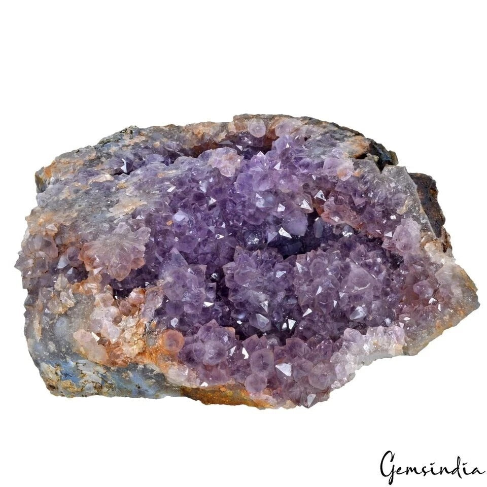 11.9LBHuge Natural Purple Amethyst Geode Quartz Cluster Crystal Specimen Healing