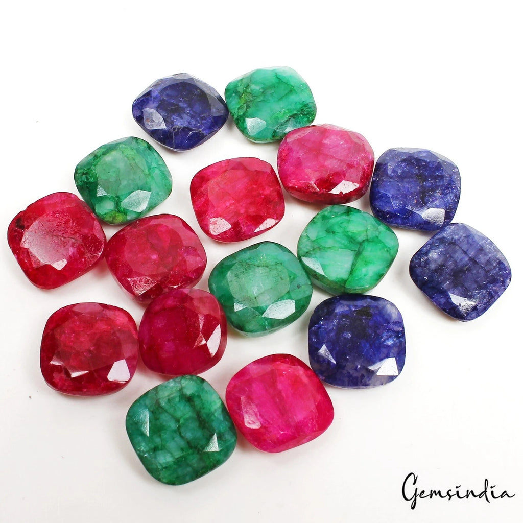 Beryl Lot, Loose Gemstone, Color Enhanced, Blue — 16 Pieces, 12mm to 14mm, 145.50 Ct