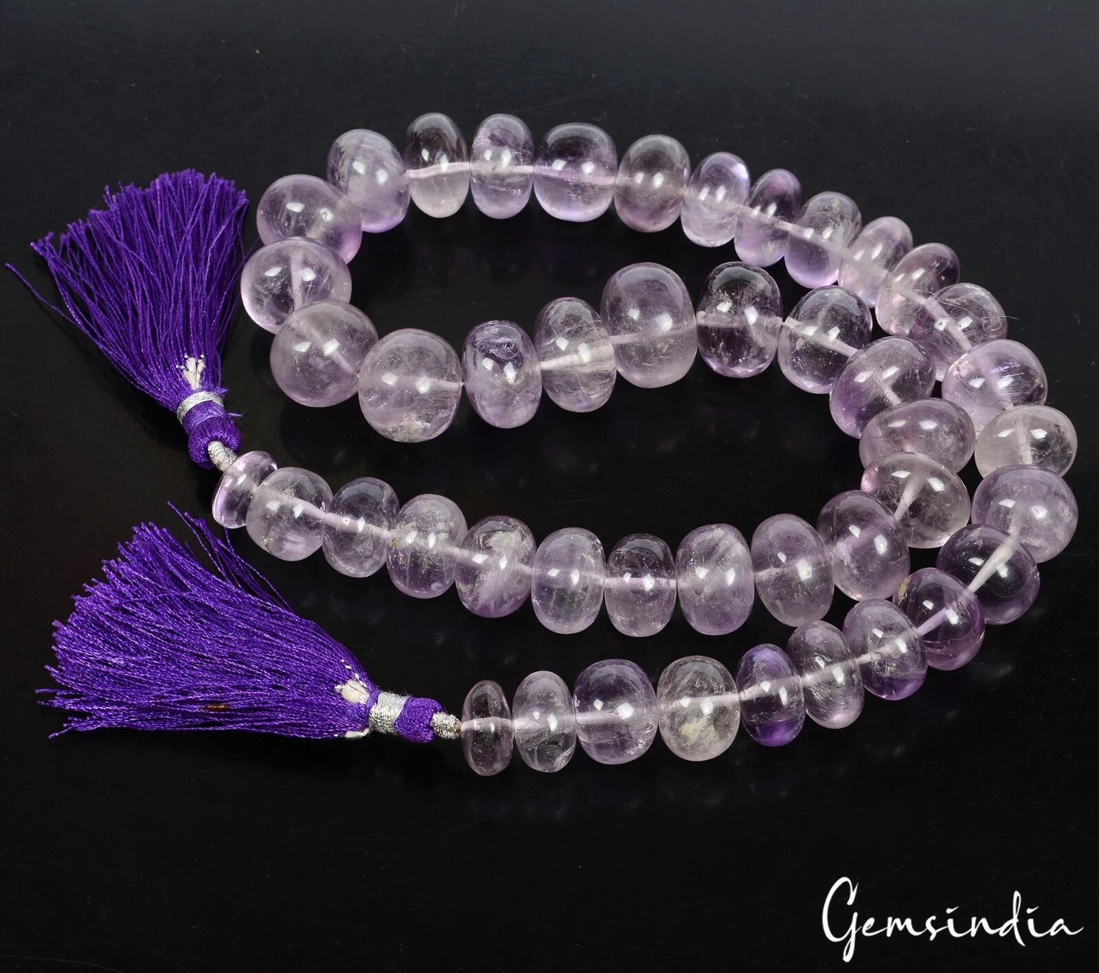 18" Long Strand Natural Purple Amethyst Round Cabochon 11-18mm Beads Lot~ 860 Ct