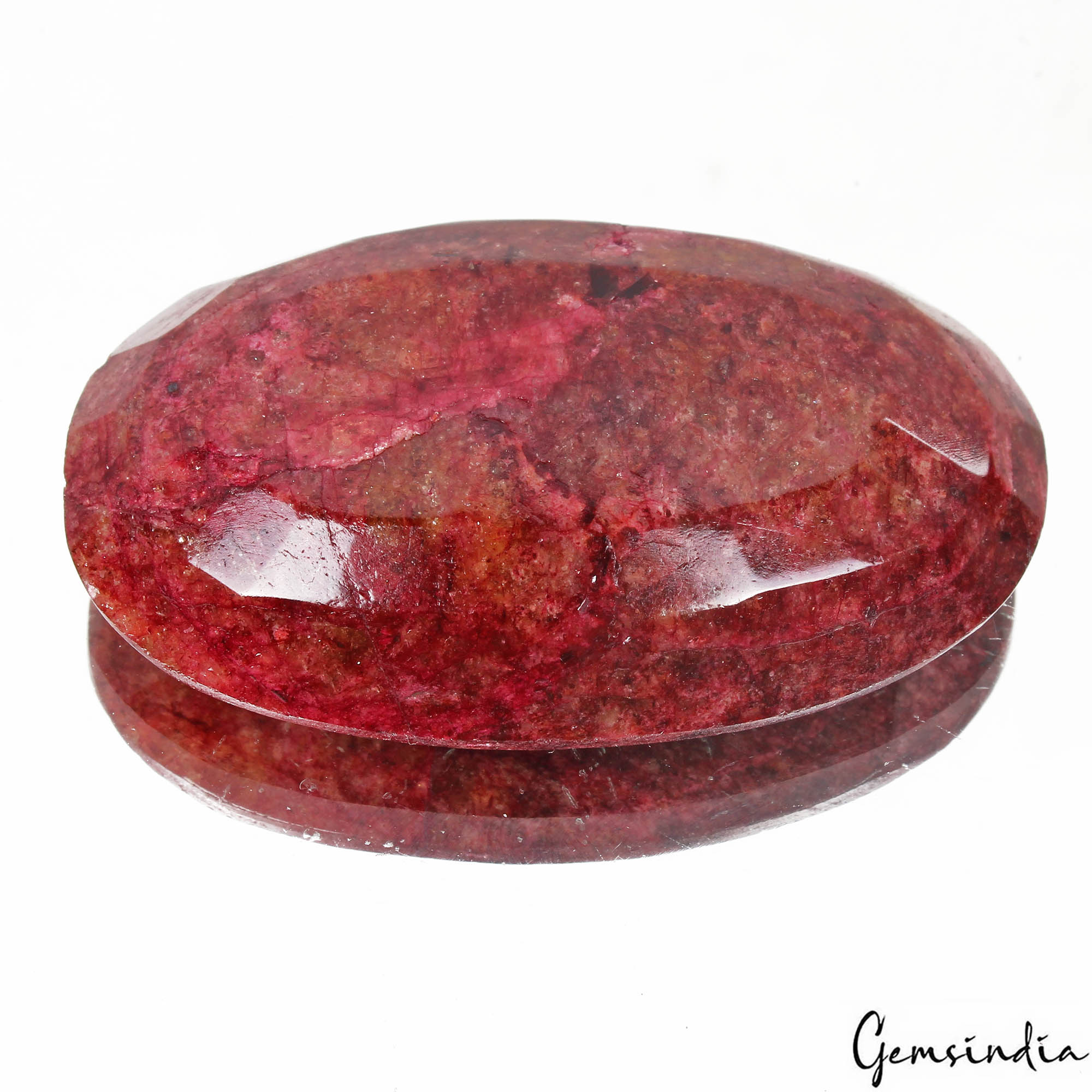 200 Ct Natural Red USA Beryl Bixbite Oval Faceted Cut Loose Earth Mined Huge Gem