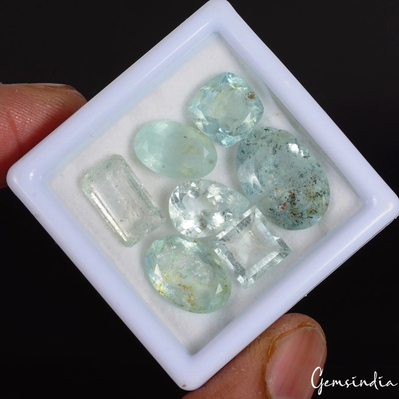 Aquamarine Lot, Loose Gemstone, Untreated — 7 Pieces, 09mm to 16mm, 28.70 Ct, Brazil