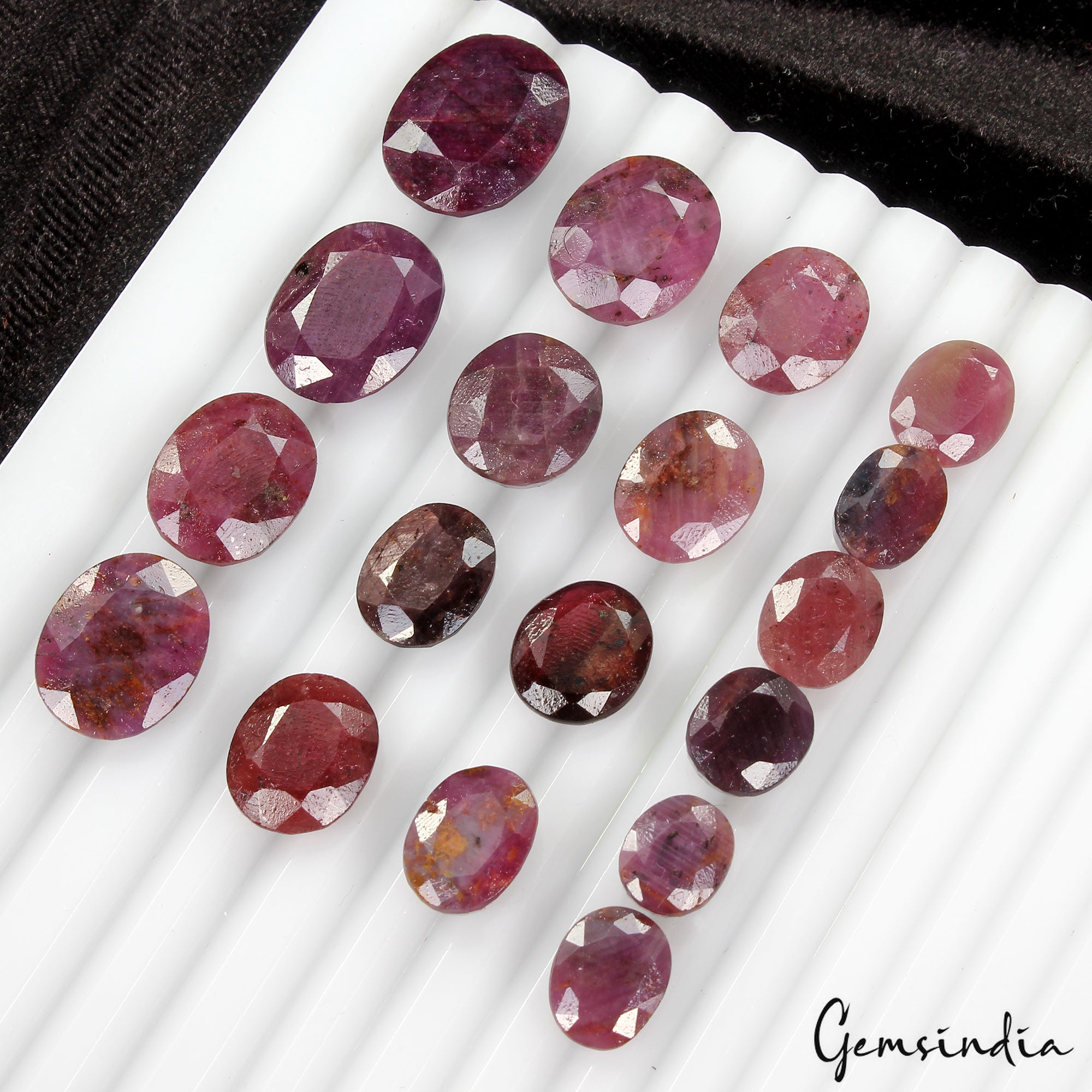 Ruby Lot, Loose Gemstone, Untreated, Red — 18 Pieces, 10mm to 18mm, 179.00 Ct, Madagascar