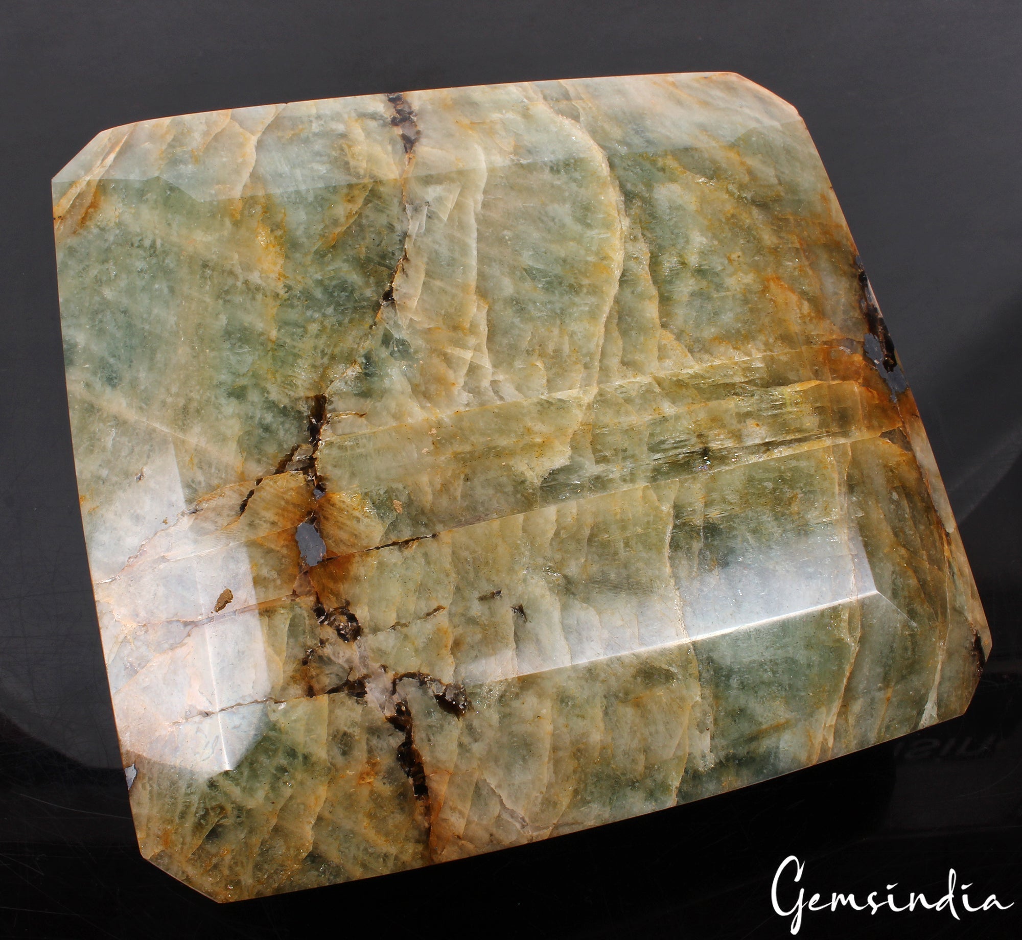 3.6 Kilo Octagon Cut Natural Green Aquamarine Unheated Brazil Large Gemstone